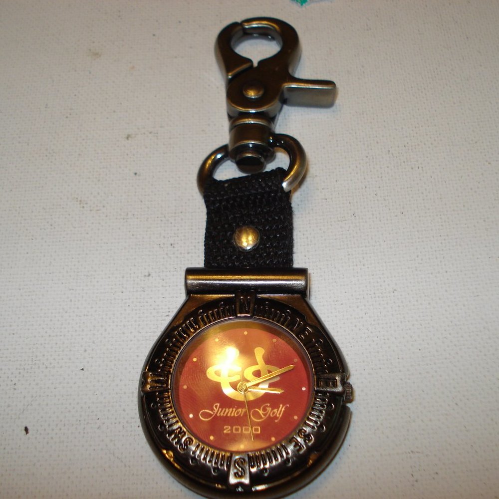 RARE VINTAGE 2000 JUNIOR GOLF CLIP POCKET SMI WATCH COMPASS NUMBERS